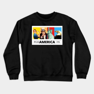 America July 4th Independence 1776 Crewneck Sweatshirt